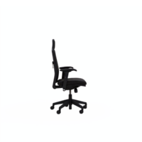 Ergonomic Office Chair with Adjustable Armrests and Wheels Comfortable Mesh Seat Transparent Background png