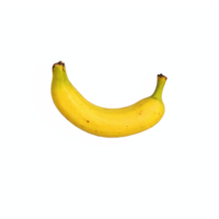 Ripe Yellow Banana with Shadow on Transparent Background Clipping Path png