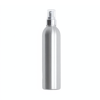 Silver Aluminum Spray Bottle with Transparent Cap and No Background Clipping Path png