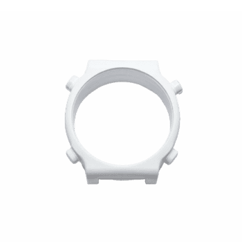 White Watch Case Empty Frame Housing Transparent Background Clipping Path No Dial Display png