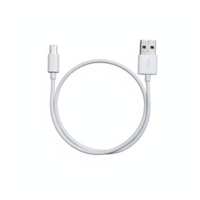 White USB to USB C Charging Data Cable with Transparent Background Clipping Path High Resolution png