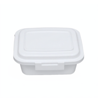 White Food Storage Container With Lid Clipping Path Transparent Background png
