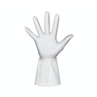 White medical glove open hand isolated on transparent background with clipping path png