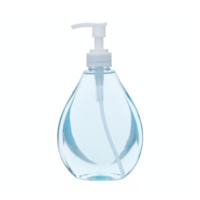 Transparent Clear Liquid Soap Dispenser Bottle with White Pump No Background Clipping Path png
