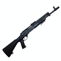 Black Semi Automatic Rifle Firearm Detailed Isolated on Transparent Background Clipping Path png