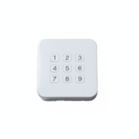 White Square Numeric Keypad with Buttons One to Nine on Transparent Background Clipping Path png