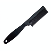 Black Hair Comb with Handle Isolated on Transparent Background Clipping Path png