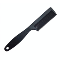 Black Hair Comb with Handle Transparent Background Clipping Path Hairbrush Tool for Styling and Grooming png