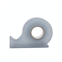Clear Transparent Tape Dispenser With Roll of Adhesive Tape Against White Background Clipping Path png