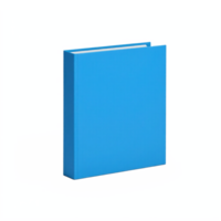 Blue Ring Binder Folder with Spine Standing Transparent Background Clipping Path png