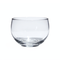 Clear Transparent Glass Bowl Empty with Reflection on White Background Clipping Path png