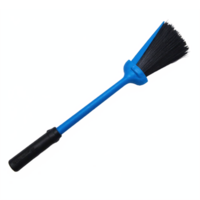 Blue Detailing Brush with Black Handle and Bristles Cleaning Tool Isolated on Transparent Background Clipping Path png