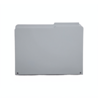 Gray File Folder with Tab and Transparent Background Clipping Path for Office Organization png