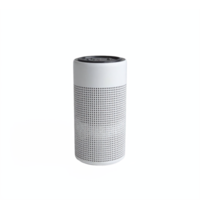 White Cylindrical Portable Air Purifier with Perforated Design Isolated on Transparent Background png