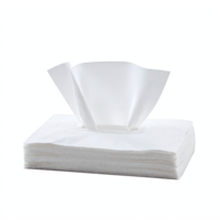 Stack of White Facial Paper Tissues with Transparent Background Clipping Path png