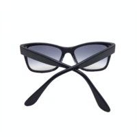 Black Sunglasses with Glossy Frames and Gradient Lenses on Transparent Background with Clipping Path png