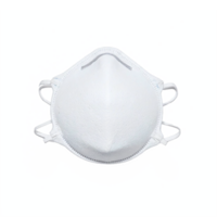 White Protective Respirator Mask with Dual Elastic Bands and Nose Clip Transparent Background png