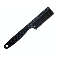 Black Carbon Fiber Hair Comb with Handle Grooming Tool on Transparent Background png