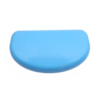 Blue Half Moon Shaped Eraser with Transparent Background Clipping Path png