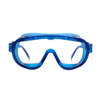 Blue Safety Goggles with Transparent Background Clipping Path Ideal for Eye Protection Use png