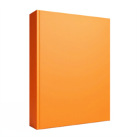 Bright Orange Rectangular Packaging Box with Shadow on White Background Transparent Clipping Path png