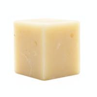 Creamy Solid Soap Bar Cube with Smooth Texture Isolated on Transparent Background Clipping Path png