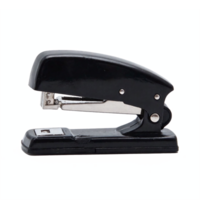 Black Stapler Office Desk Tool with Metal Stapling Mechanism on Transparent Background png