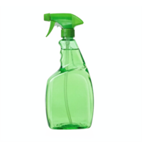 Green Plastic Spray Bottle with Trigger Cleaning Container Transparent Background Clipping Path png