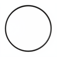 Black Circular Thin Frame with Transparent Background Clipping Path Isolated on White png