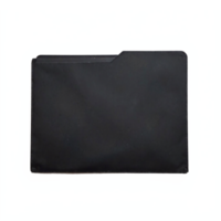 Black File Folder with Tab Transparent Background Clipping Path Office Document Organizer png