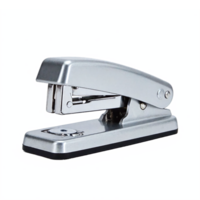 Metal Silver Stapler Desktop Office Tool with Transparent Background Clipping Path png
