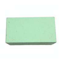Green Rectangular Soap Bar with Soft Texture Transparent Background Clipping Path png