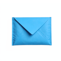 Blue Envelope Closed Letter Mail on Transparent Background with Clipping Path png