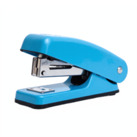 Blue Stapler Office Supply Tool for Paper Binding with Transparent Background Clipping Path png