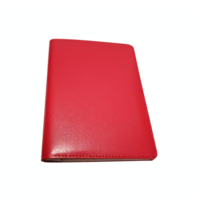 Red Leather Passport Holder Case Cover with Transparent Background Clipping Path png