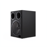 Black Home Audio Speaker System Basswoofer Loudspeaker with Transparent Background png