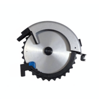 Circular saw blade close up isolated on transparent background clipping path included png