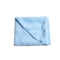 Soft Blue Microfiber Cleaning Cloth Folded with Transparent Background Clipping Path png