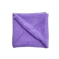 Purple Microfiber Cleaning Cloth Folded with Soft Texture on Transparent Background Clipping Path png
