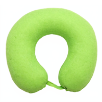 Green Neck Pillow Travel Support Cushion U Shaped Comfortable Headrest with Transparent Background png