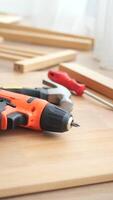 Crafting with tools in a cozy workspace setting video