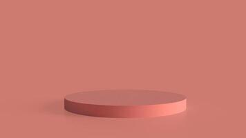 Pink podium for Advertising or present concept 3 d Rendering. photo