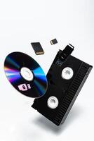 Digital information carriers of different generations photo
