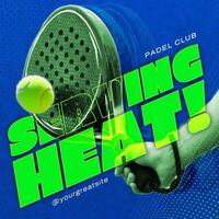 Serving Heat Post for PadelSport Instagram template