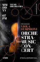 Black Orchestra Music Concert Poster Template