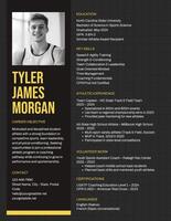 Fresh Graduates Athlete Resume Template