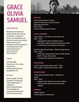 Fresh Graduates Athlete Resume Template