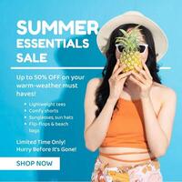 SUMMER ESSENTIALS SALE template