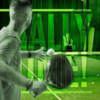 Padel Sport Player Playing a Rally for Instagram Post template
