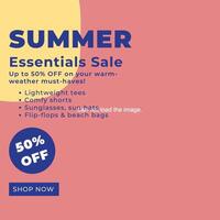 SUMMER ESSENTIALS SALE template